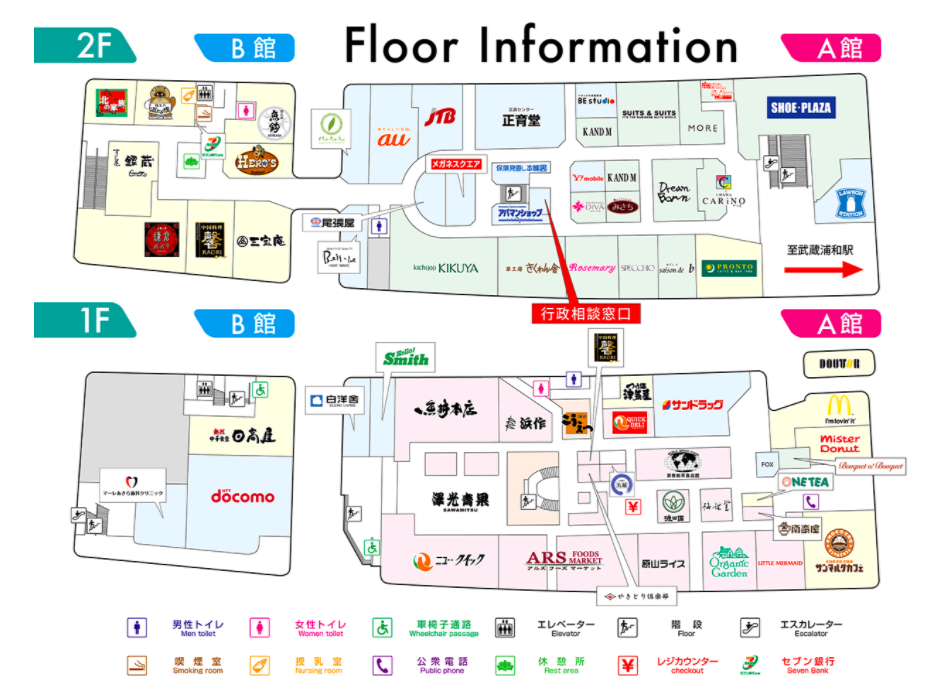 武蔵浦和マーレの商業施設ガイド ショッピング グルメ情報